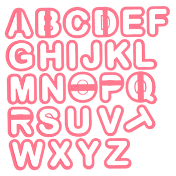 CORTADOR ALFABETO KIT 26 LETRAS