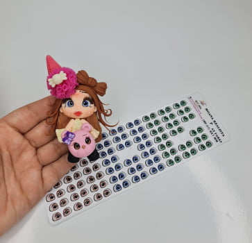 Olhos adesivos resinados Moana realista